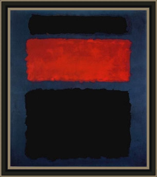 Framed Mark Rothko untitled 1960 painting