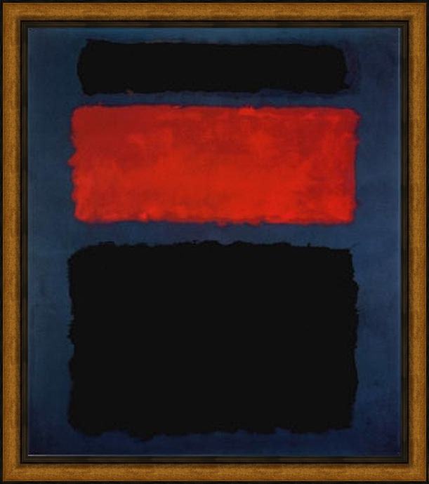 Framed Mark Rothko untitled 1960 painting