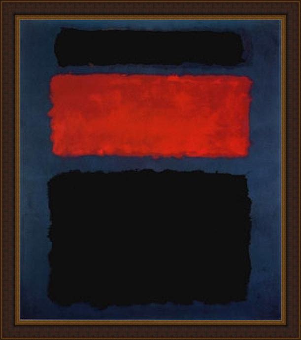 Framed Mark Rothko untitled 1960 painting