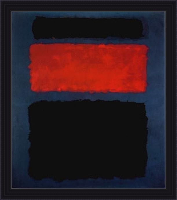 Framed Mark Rothko untitled 1960 painting