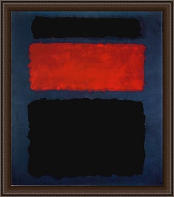 Framed Mark Rothko untitled 1960 painting