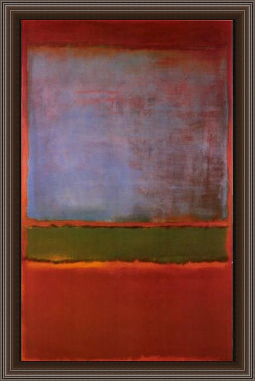 Framed Mark Rothko violet green and red 1951 painting