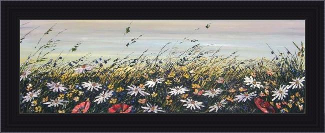 Framed Maya Eventov a clear day painting