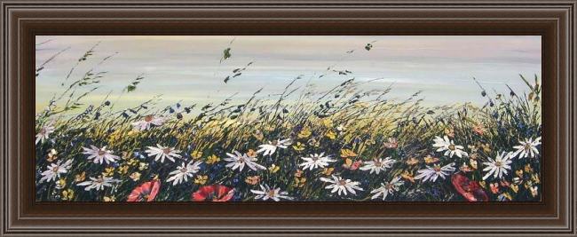 Framed Maya Eventov a clear day painting