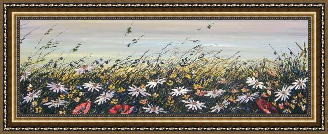 Framed Maya Eventov a clear day painting