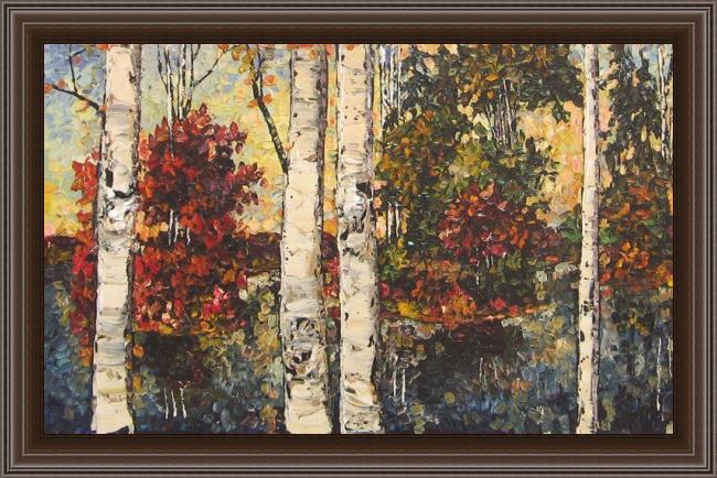 Framed Maya Eventov reflections painting