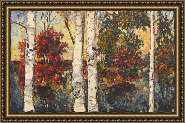 Framed Maya Eventov reflections painting