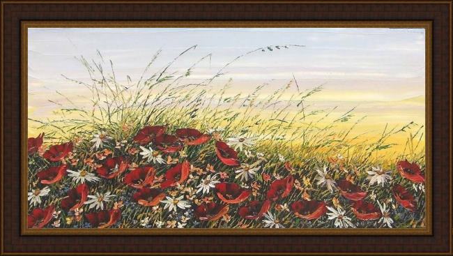 Framed Maya Eventov wind in the willows painting