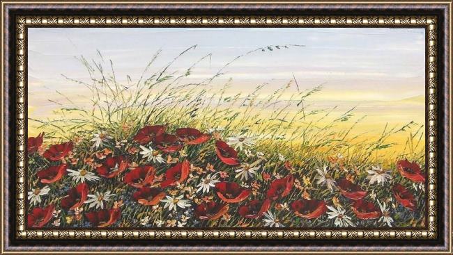 Framed Maya Eventov wind in the willows painting