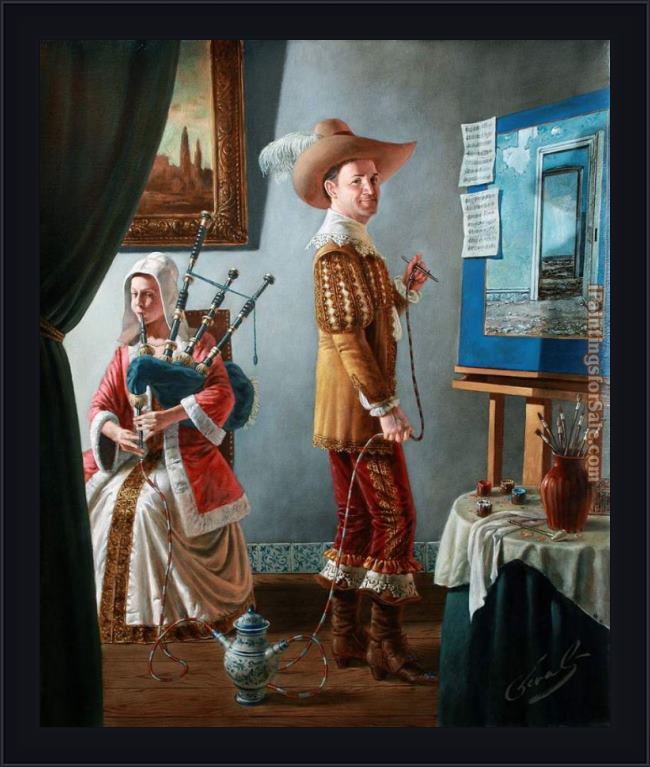 Framed Michael Cheval air of inspiration painting