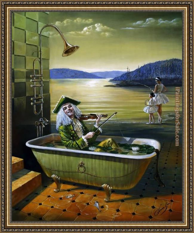 Framed Michael Cheval spring of inspiration painting