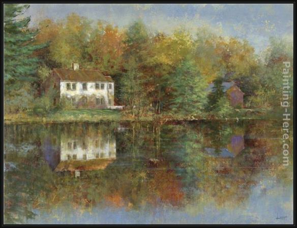 Framed Michael Longo autumn charm painting