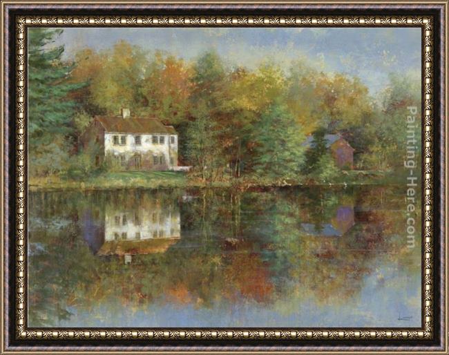 Framed Michael Longo autumn charm painting