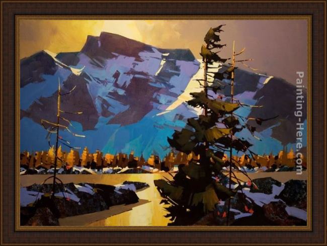 Framed Michael O'Toole wind change - howe sound painting
