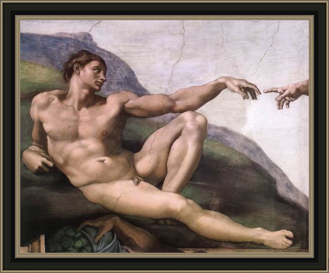 Framed Michelangelo Buonarroti simoni27 painting
