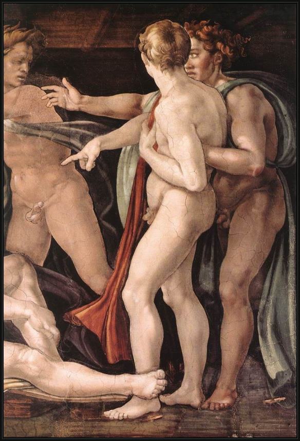 Framed Michelangelo Buonarroti simoni43 painting