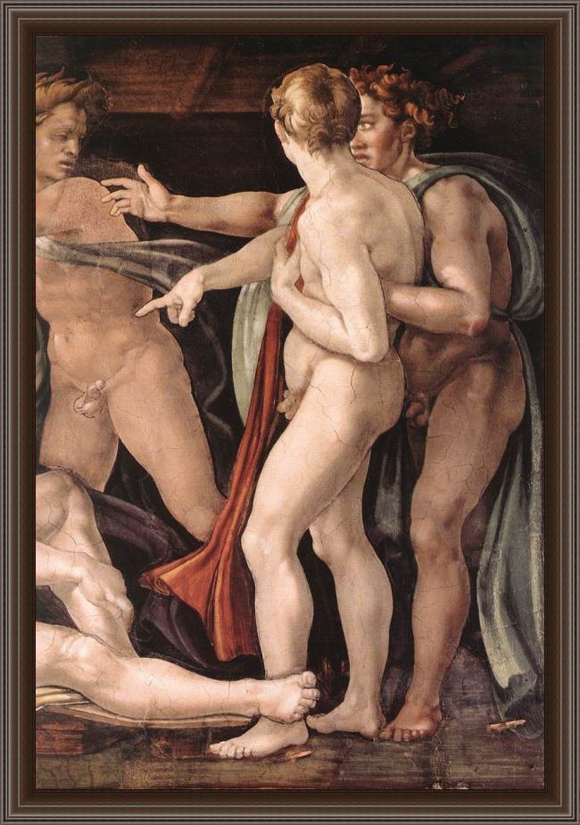 Framed Michelangelo Buonarroti simoni43 painting
