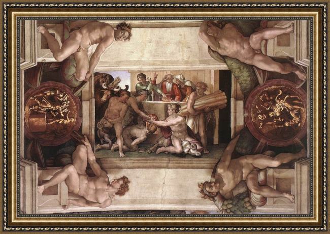 Framed Michelangelo Buonarroti simoni45 painting