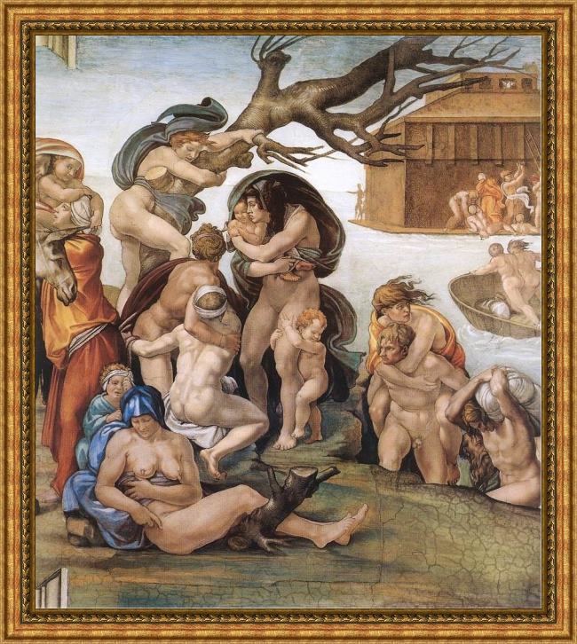 Framed Michelangelo Buonarroti simoni46 painting