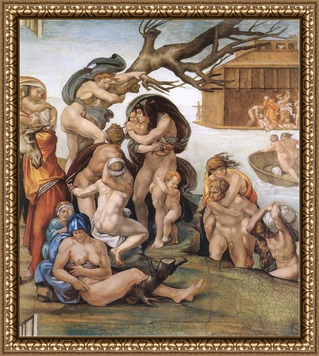 Framed Michelangelo Buonarroti simoni46 painting