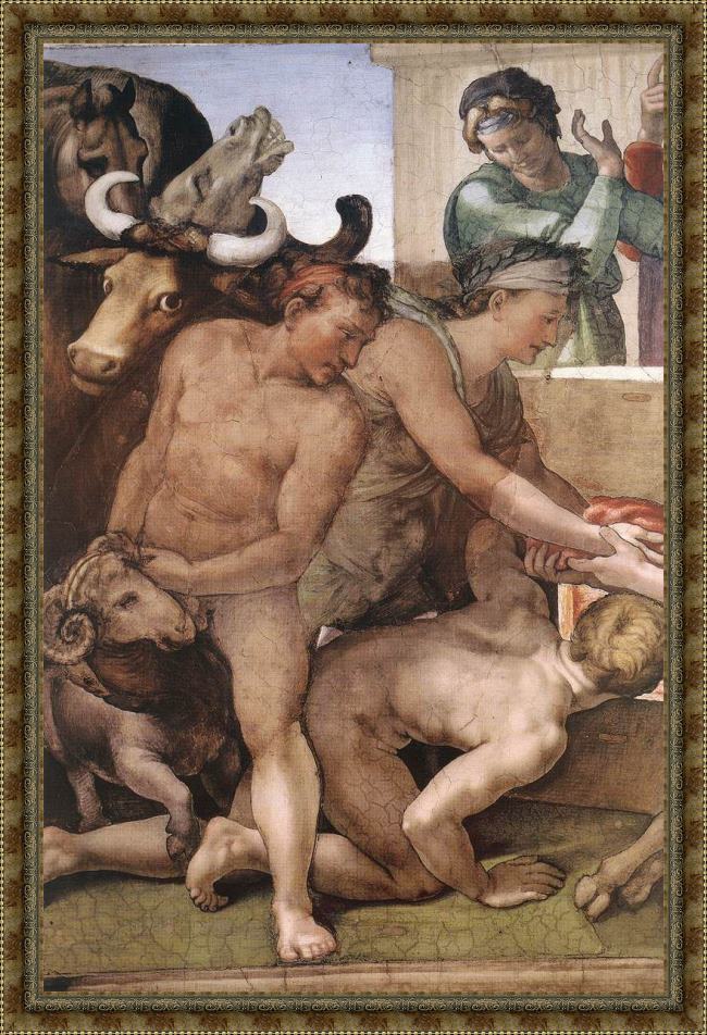 Framed Michelangelo Buonarroti simoni48 painting