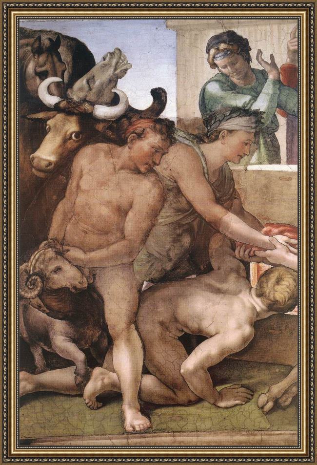 Framed Michelangelo Buonarroti simoni48 painting