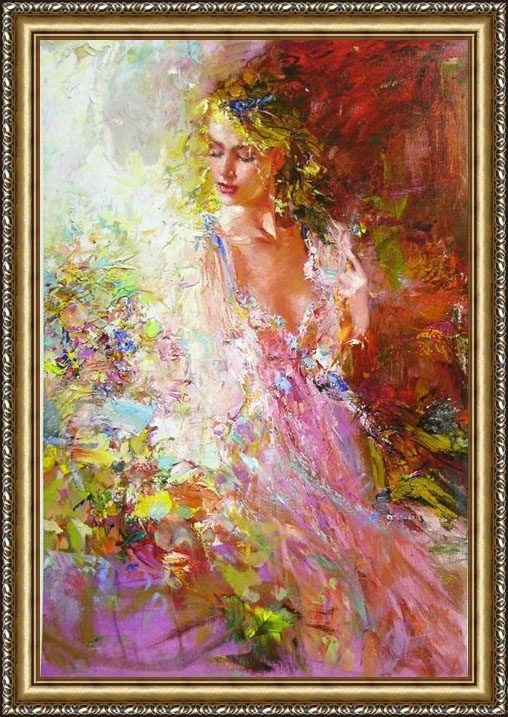 Framed Misti Pavlov awakening beauty painting