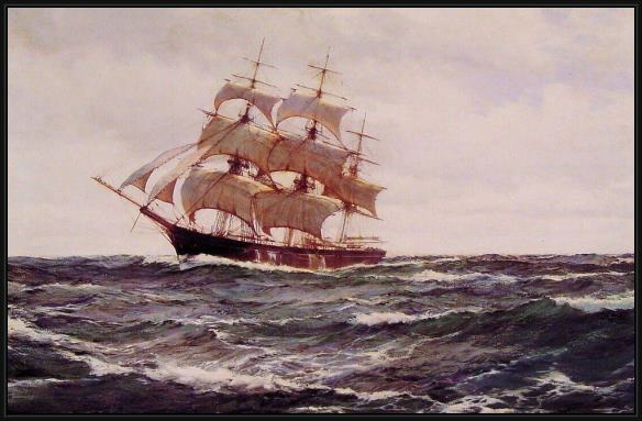 Framed Montague Dawson the glorious sea painting