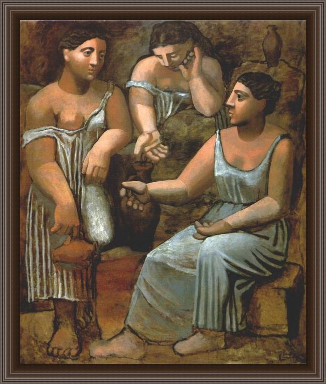 Framed Pablo Picasso three women at the spring painting