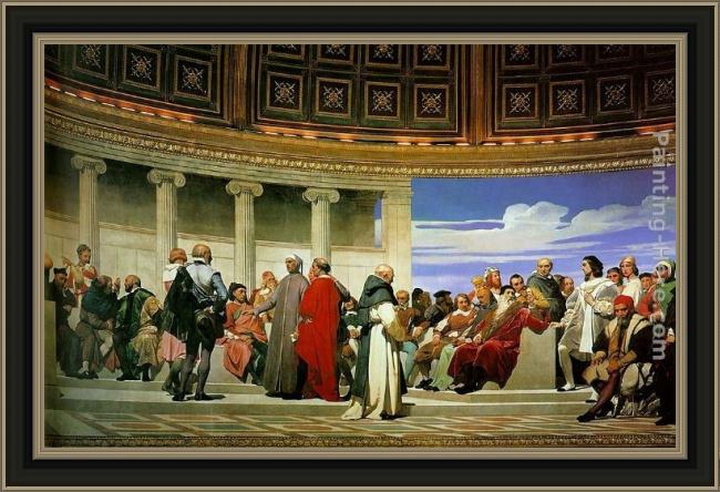 Framed Paul Delaroche hemicycle of the ecole des beaux-arts painting