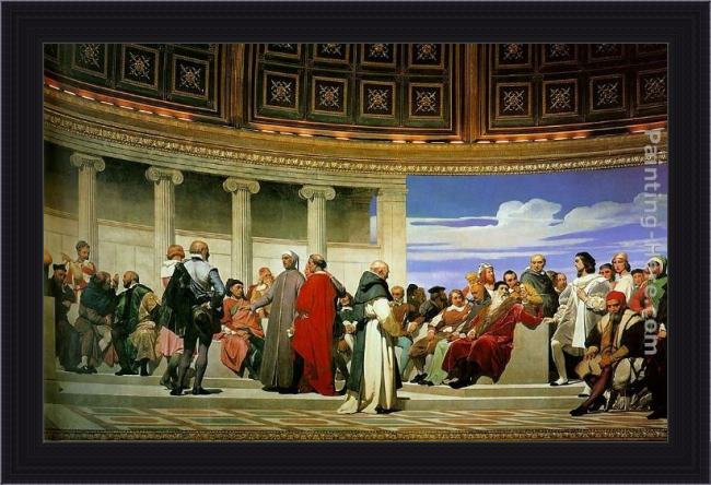 Framed Paul Delaroche hemicycle of the ecole des beaux-arts painting