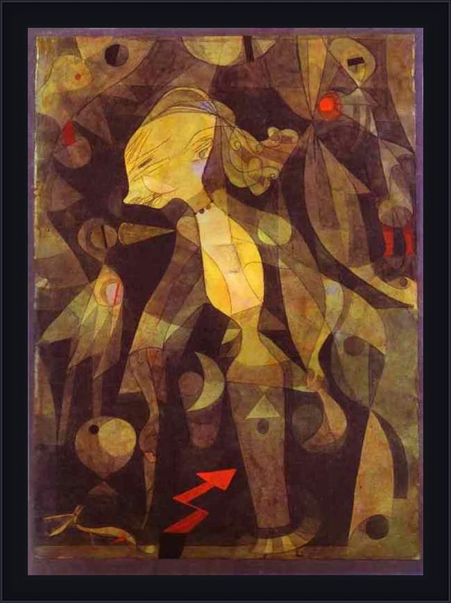 Framed Paul Klee a young lady's adventure painting