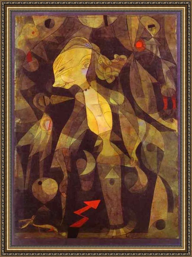 Framed Paul Klee a young lady's adventure painting