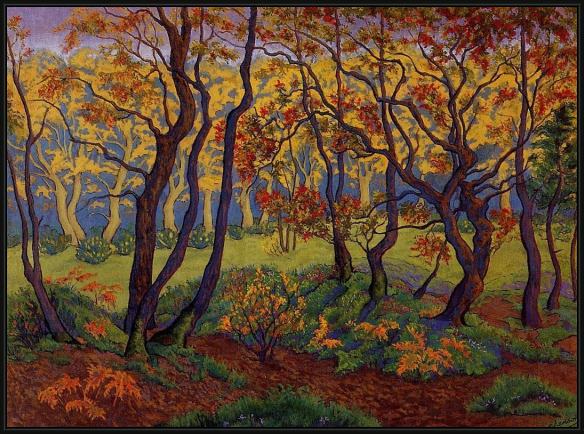 Framed Paul Ranson the clearing painting