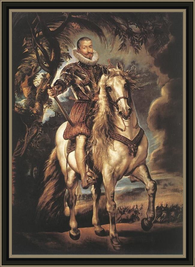 Framed Peter Paul Rubens duke of lerma painting