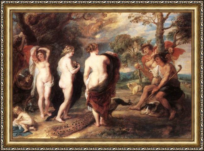 Framed Peter Paul Rubens the judgment of paris painting