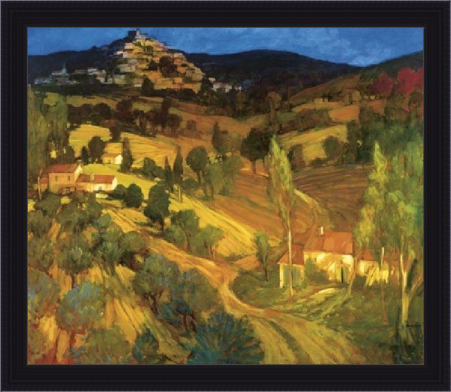 Framed Philip Craig provencal landscape painting