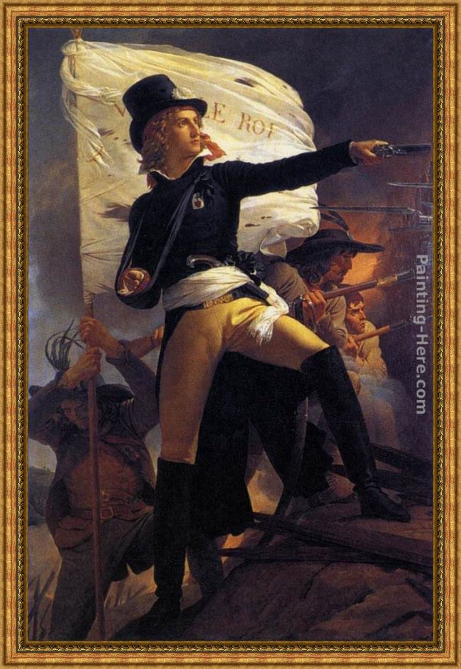 Framed Pierre-Narcisse Guerin henri de la rochejaquelin painting