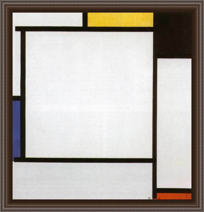 Framed Piet Mondrian composition 2 painting