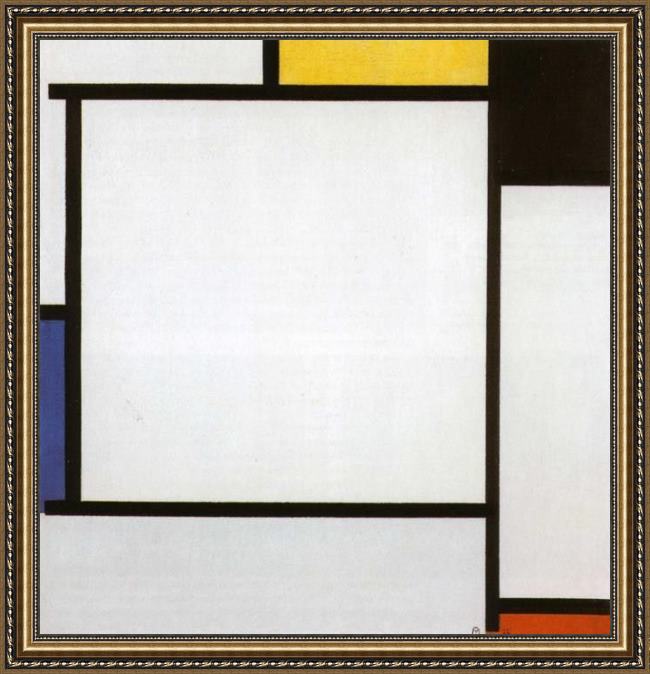 Framed Piet Mondrian composition 2 painting