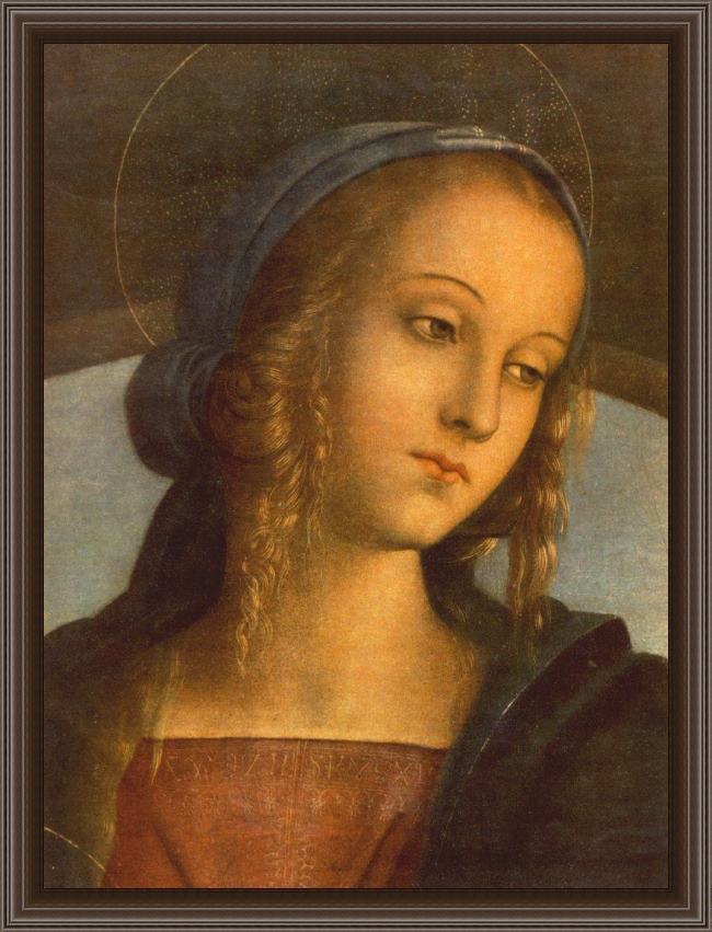 Framed Pietro Perugino madonna painting