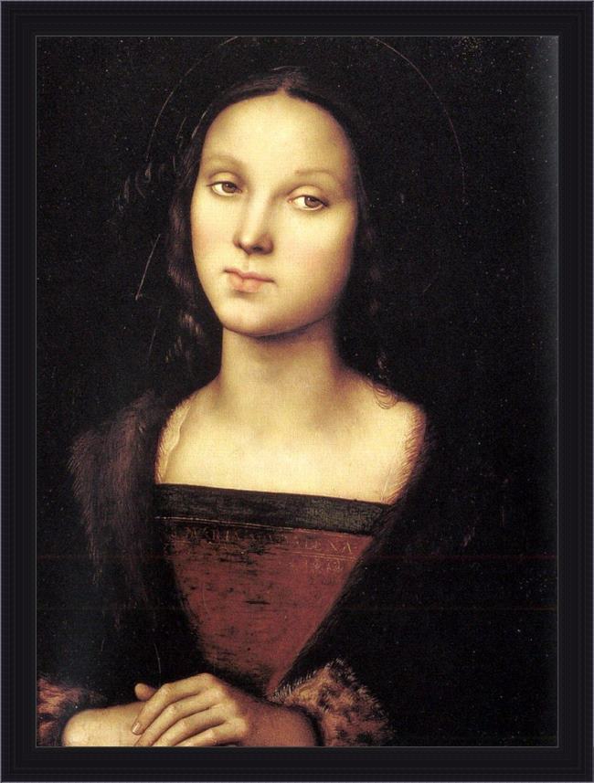 Framed Pietro Perugino mary magdalen painting