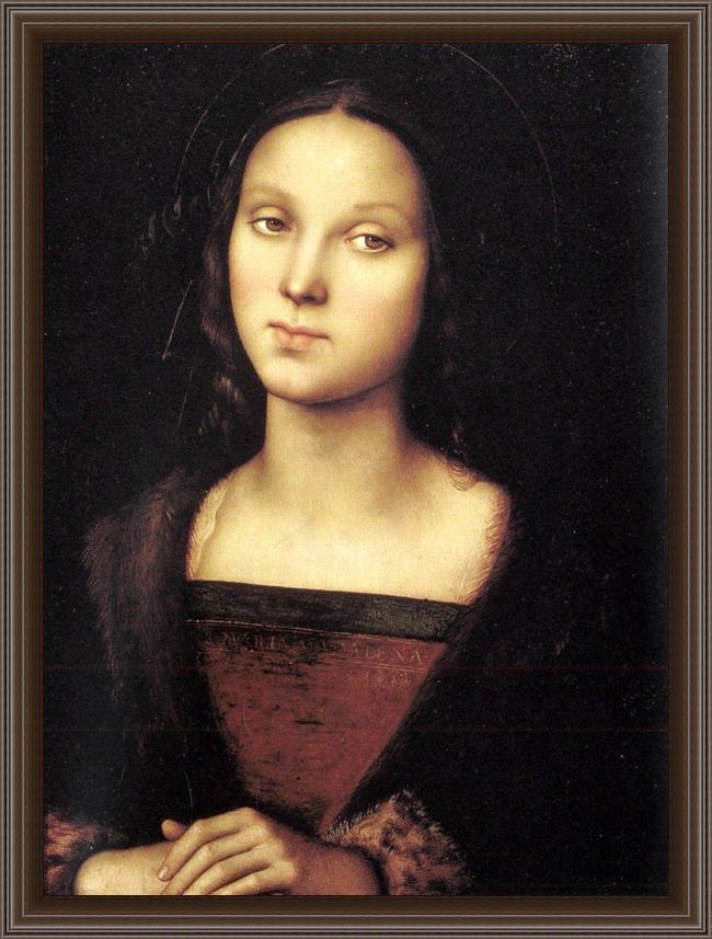 Framed Pietro Perugino mary magdalen painting