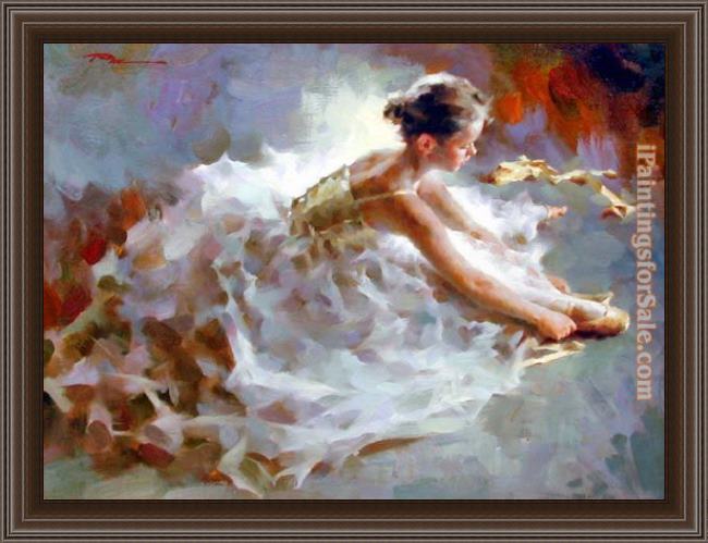 Framed Pino ballerina art painting