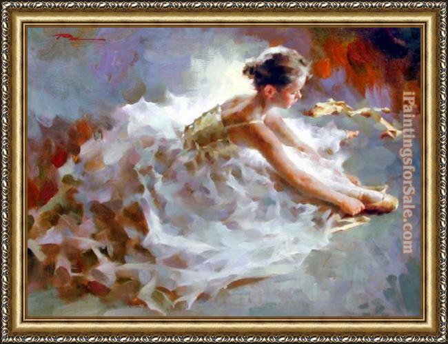 Framed Pino ballerina art painting