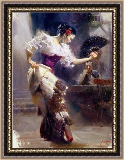 Framed Pino the dancer painting