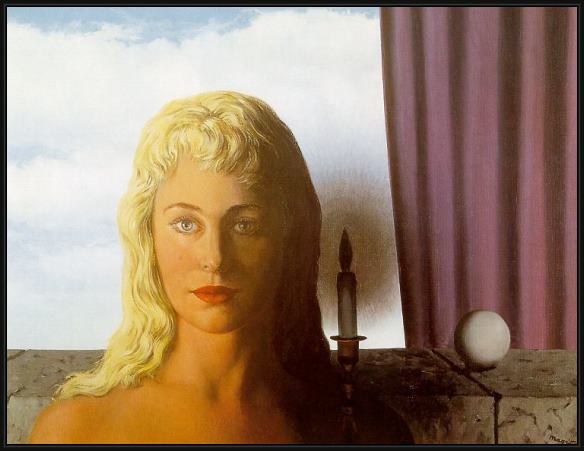 Framed Rene Magritte the ignorant fairy painting