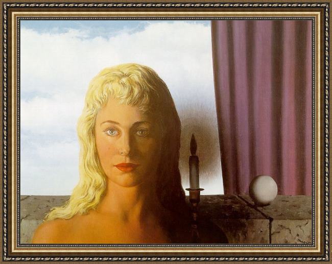 Framed Rene Magritte the ignorant fairy painting