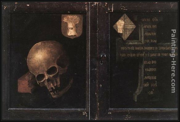 Framed Rogier van der Weyden braque family triptych - closed painting