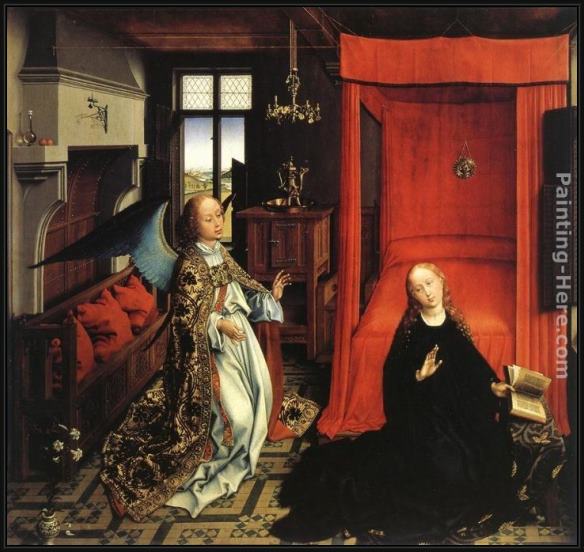 Framed Rogier van der Weyden the annunciation painting